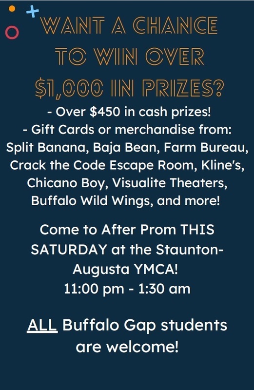 After Prom Information Buffalo Gap High School